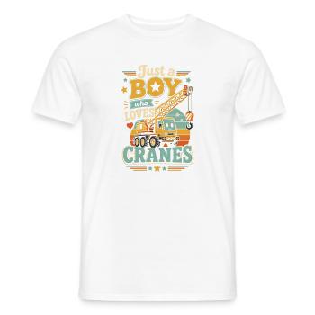Un seul garçon aime les grues - T-shirt homme - blanc - Devant - AI Model Male 178 dark (178cm)