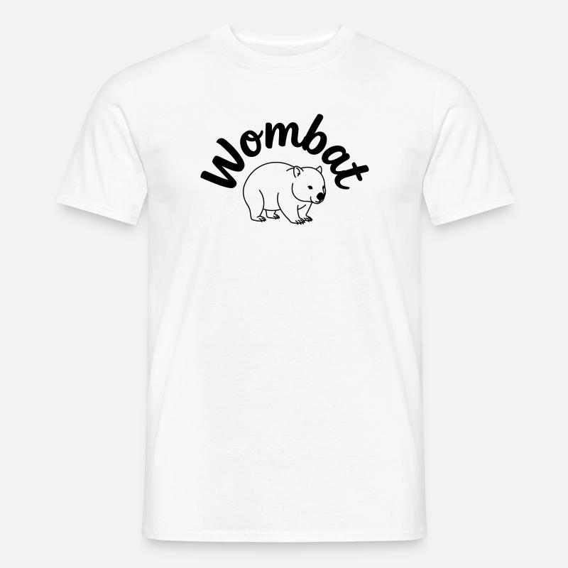 Wombat - Männer T-Shirt - Weiß