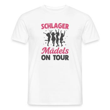 Schlager Mädels on Tour Schlagerparty Mädelsabend - Männer T-Shirt - Weiß - Vorne - AI Model Male 178 dark (178cm)