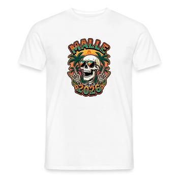 Malle 2026 Skull - T-shirt homme - blanc - Devant - AI Model Male 178 dark (178cm)