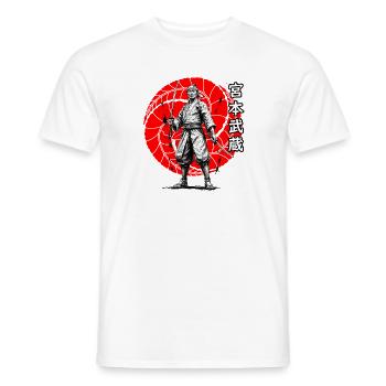 Miyamoto Musashi, escrimeur légendaire - T-shirt homme - blanc - Devant - AI Model Male 178 dark (178cm)