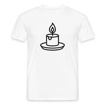 candle - Men's T-Shirt - white - Front - AI Model Male 178 dark (178cm)