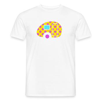 Caravan Vintage Camping Caravan Retro Dots Dot - Men's T-Shirt - white - Front - AI Model Male 178 dark (178cm)