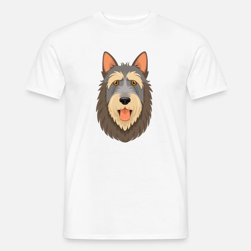 Irischer Wolfshund (Comic/Porträt) - Männer T-Shirt - Weiß