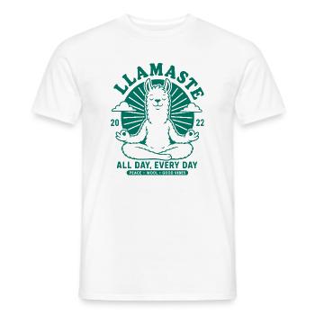 No Prob Llama Just Chill - Männer T-Shirt - Weiß - Vorne - AI Model Male 178 dark (178cm)
