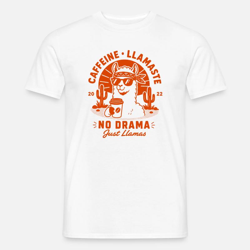No Prob Llama Chill Spruch - Männer T-Shirt - Weiß