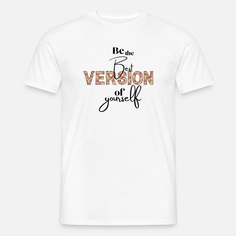 Version Florale Typo - Männer T-Shirt - Weiß