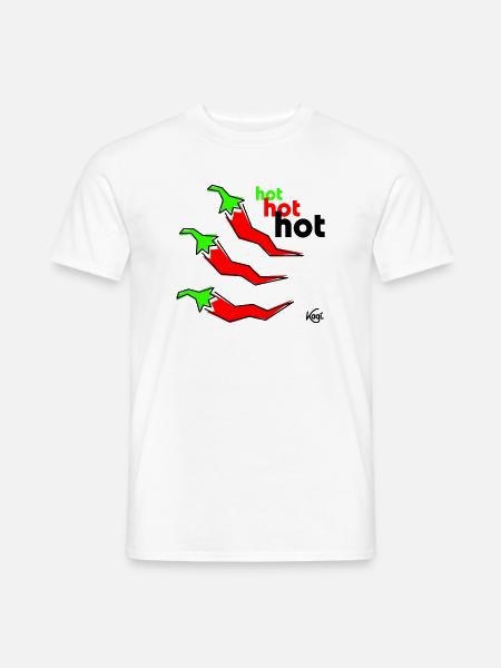 Pepperoni hot - Männer T-Shirt - Weiß