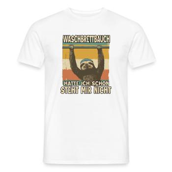 Faultier Fitness Schulsport Sportlehrer Fitness - Männer T-Shirt - Weiß - Vorne - AI Model Male 178 dark (178cm)