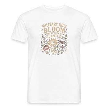 Militärkinder blühen dort auf, wo sie gepflanzt si - Männer T-Shirt - Weiß - Vorne - AI Model Male 178 dark (178cm)