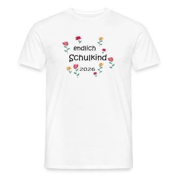 Endlich Schulkind  - Männer T-Shirt - Weiß - Vorne - AI Model Male 178 dark (178cm)