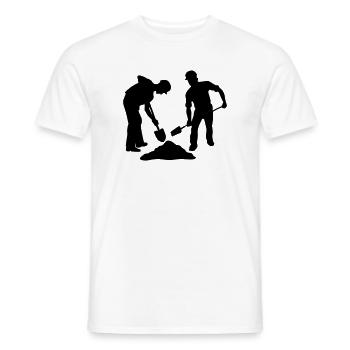 Sandarbeiterteam – Bodenpersonal - Männer T-Shirt - Weiß - Vorne - AI Model Male 178 dark (178cm)