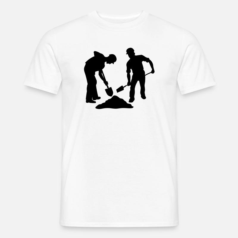 Sandarbeiterteam – Bodenpersonal - Männer T-Shirt - Weiß