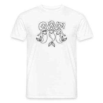 mermaids - Men's T-Shirt - white - Front - AI Model Male 178 dark (178cm)