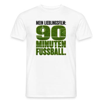 Mein Lieblingsfilm: 90 Minuten Fussball - Männer T-Shirt - Weiß - Vorne - AI Model Male 178 dark (178cm)