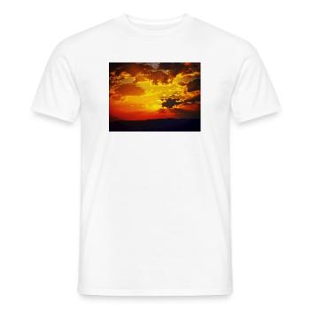Sunset Fire Rays - Men's T-Shirt - white - Front - AI Model Male 178 dark (178cm)