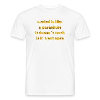 Parachute Mindset Zitat - Männer T-Shirt - Weiß - Vorne - AI Model Male 178 dark (178cm)