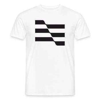 Noir Wave design - Men's T-Shirt - white - Front - AI Model Male 178 dark (178cm)