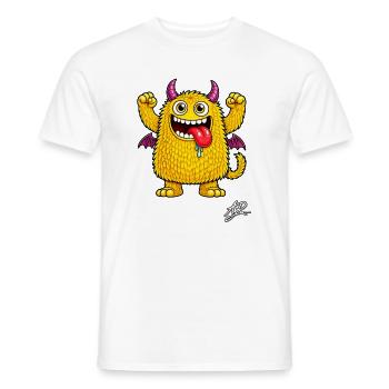 Orange Monster - Men's T-Shirt - white - Front - AI Model Male 178 dark (178cm)