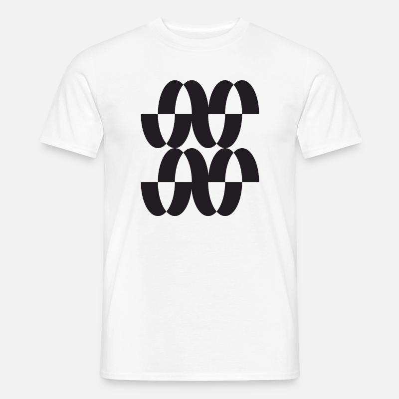 Interwoven Orbit Pattern - Men's T-Shirt - white