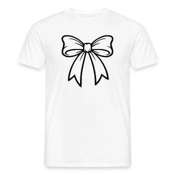 Bow Silhouette Art - Men's T-Shirt - white - Front - AI Model Male 178 dark (178cm)