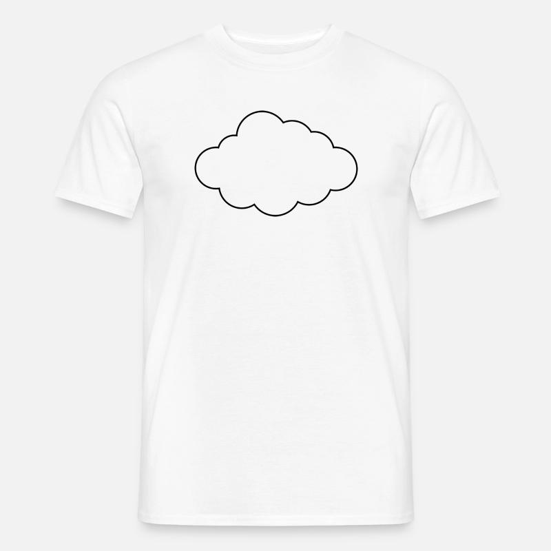 Cloud outline - Men's T-Shirt - white
