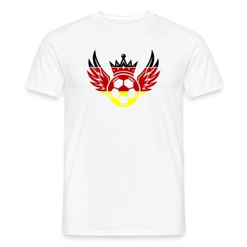 Fussball Deutschland Krone - Männer T-Shirt - Weiß - Vorne - AI Model Male 178 dark (178cm)