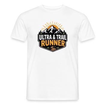 Ultra et trail runner - T-shirt homme - blanc - Devant - AI Model Male 178 dark (178cm)