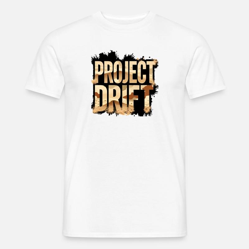 Project Drift Camouflage Racing Statement - Men's T-Shirt - white