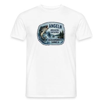 Angeln – Abschalten und Durchatmen - Männer T-Shirt - Weiß - Vorne - AI Model Male 178 dark (178cm)