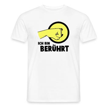 I'm touched - Men's T-Shirt - white - Front - AI Model Male 178 dark (178cm)
