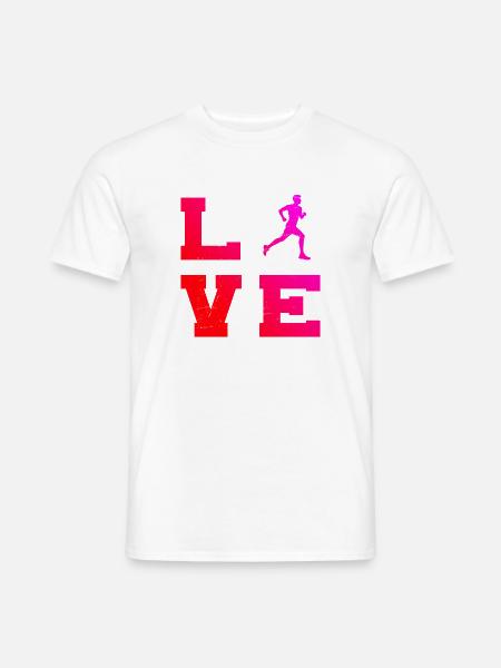 Geschenkidee für einen Running mit Running - Männer T-Shirt - Weiß