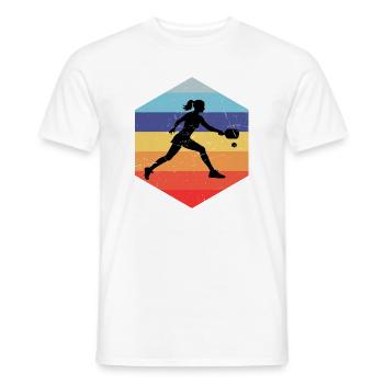 Cadeau de la scène du pickleball pour les fans de pickleball - T-shirt homme - blanc - Devant - AI Model Male 178 dark (178cm)