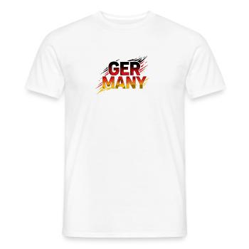 fusball Nationalmannschaft, fussball Deutschland,  - Männer T-Shirt - Weiß - Vorne - AI Model Male 178 dark (178cm)