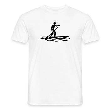 Stand Up Paddle SUP Board Sports Nautiques Lac - T-shirt homme - blanc - Devant - AI Model Male 178 dark (178cm)