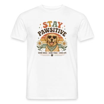 Good Dogs Good Life - Männer T-Shirt - Weiß - Vorne - AI Model Male 178 dark (178cm)
