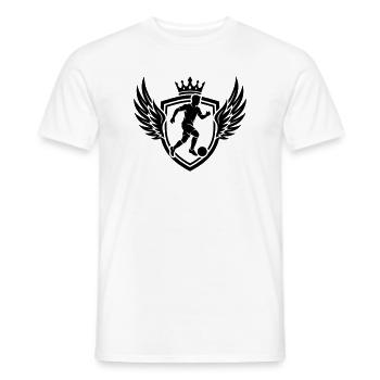 Blason du footballeur - T-shirt homme - blanc - Devant - AI Model Male 178 dark (178cm)