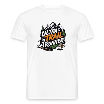 Ultra et trail runner - T-shirt homme - blanc - Devant - AI Model Male 178 dark (178cm)