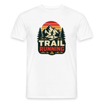 Trail running - T-shirt homme - blanc - Devant - AI Model Male 178 dark (178cm)