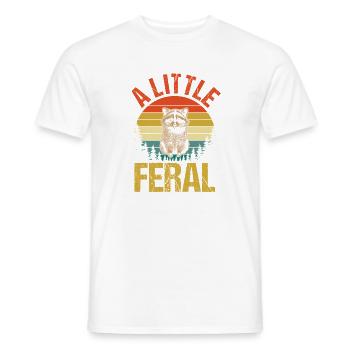 Trash Panda Raccoon A Little Feral - Männer T-Shirt - Weiß - Vorne - AI Model Male 178 dark (178cm)