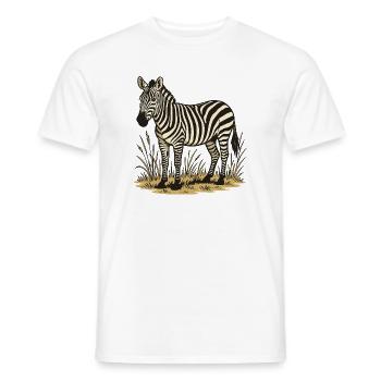 Zebra - Men's T-Shirt - white - Front - AI Model Male 178 dark (178cm)