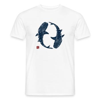 Whale Shark Circle - Men's T-Shirt - white - Front - AI Model Male 178 dark (178cm)