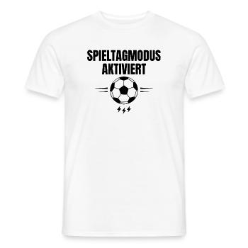 Spieltagmodus Aktiviert Fußball Fan Spruch - Männer T-Shirt - Weiß - Vorne - AI Model Male 178 dark (178cm)