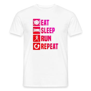 Marathon Running Gift Idea for Marathon Runners - Men's T-Shirt - white - Front - AI Model Male 178 dark (178cm)