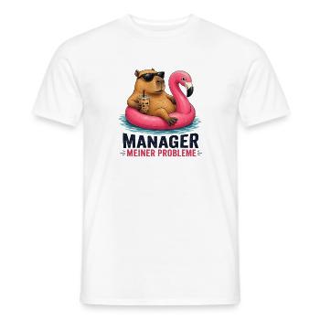 Manager Meiner Probleme Flamingo - Männer T-Shirt - Weiß - Vorne - AI Model Male 178 dark (178cm)