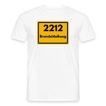 ALTE POSTLEITZAHL 2212 BRUNSBÜTTELKOOG - Männer T-Shirt - Weiß - Vorne - AI Model Male 178 dark (178cm)