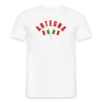 Artegna Italienische Flaggen - Männer T-Shirt - Weiß - Vorne - AI Model Male 178 dark (178cm)