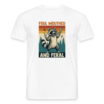 Trash Panda Raccoon - Männer T-Shirt - Weiß - Vorne - AI Model Male 178 dark (178cm)
