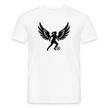 Fussballerin Fussball Silhouette - Männer T-Shirt - Weiß - Vorne - AI Model Male 178 dark (178cm)