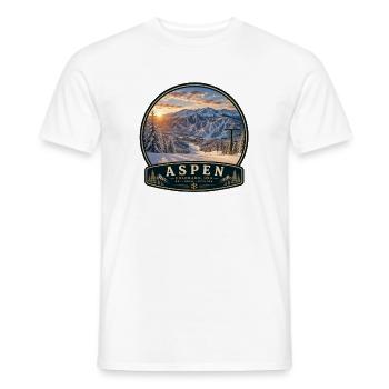 Colorado Aspen Skigebiet Skiurlaub Snowboard - Männer T-Shirt - Weiß - Vorne - AI Model Male 178 dark (178cm)